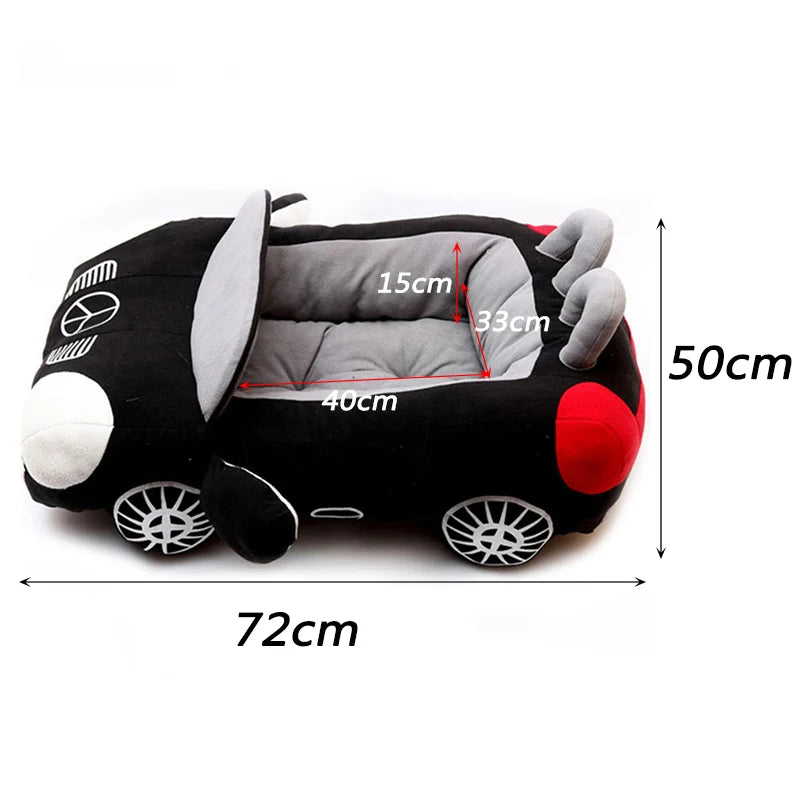 Luxury Cool Puppy Cat Dog Bed - Stylish Car-Shaped Bed for Small Dogs and Cats, Perfect for Chihuahuas and Yorkies