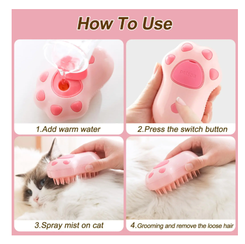 3 in 1 Pet Brush Cat Steam Brush Comb Dog Brush Electric Spray Cat Hair Brushes Massage Pet Grooming Hair Removal Combs