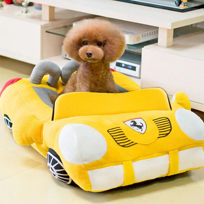 Luxury Cool Puppy Cat Dog Bed - Stylish Car-Shaped Bed for Small Dogs and Cats, Perfect for Chihuahuas and Yorkies