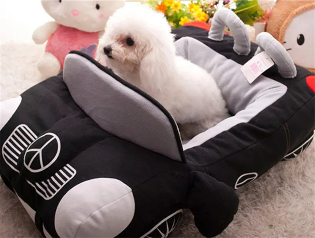 Luxury Cool Puppy Cat Dog Bed - Stylish Car-Shaped Bed for Small Dogs and Cats, Perfect for Chihuahuas and Yorkies